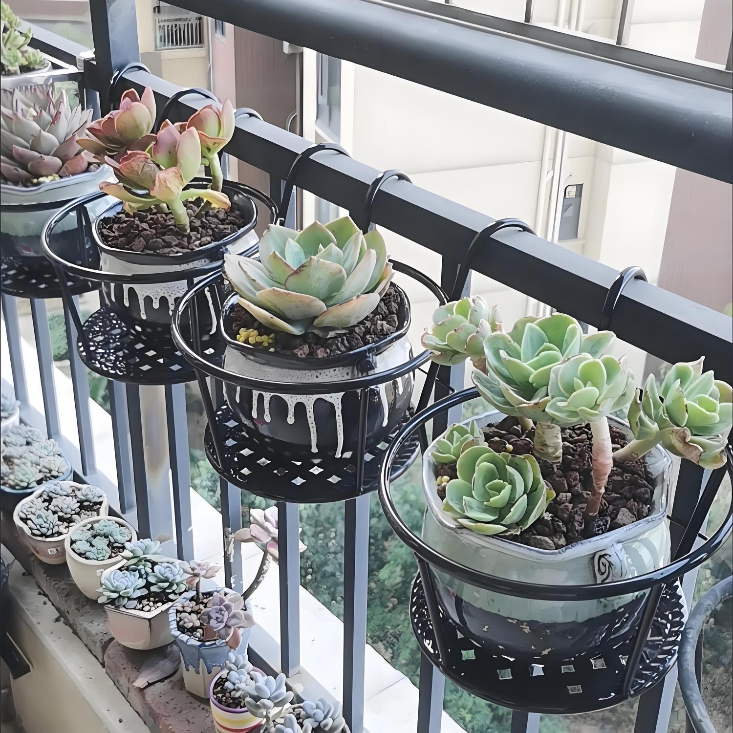 Spider Plant Hanging - Hangende bloempot/plantenstandaard van smeedijzer voor balkon
