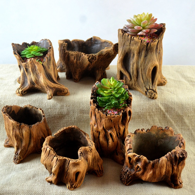 Echeveria Succulent - Imitatie Houten Stakes Boomwortels Plant Planten